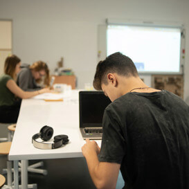 Students working on a project